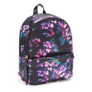 Victoria secret purple floral quilted backpack